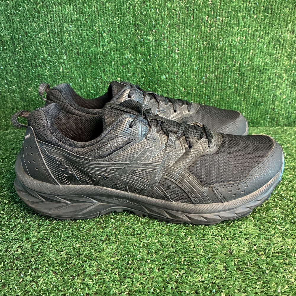 ASICS Gel Venture 9 Trail Running Athletic Gorpcore Sneaker Triple Black Mens 10